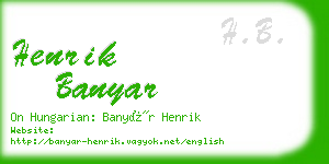 henrik banyar business card